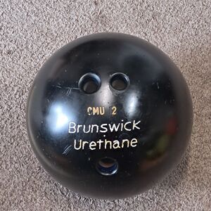 Brunswick Urethane Bowling Ball 12 Pound Black Pre-Drilled House Ball